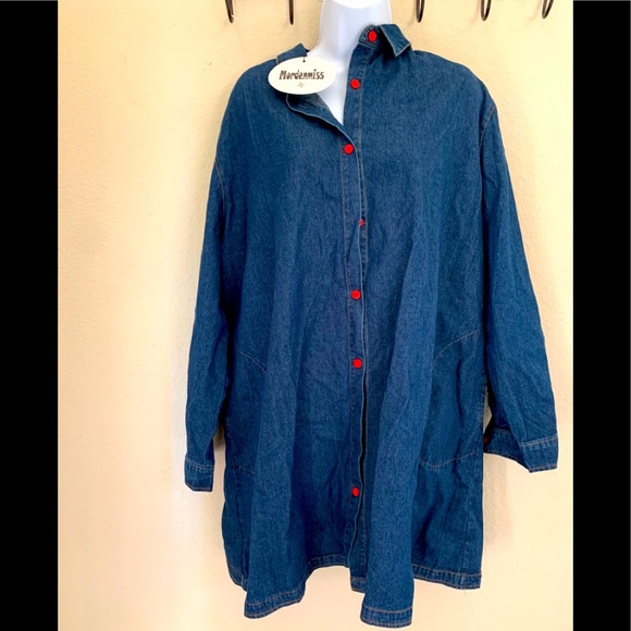 New plus size moredenmiss  jean top 2x - Picture 1 of 2